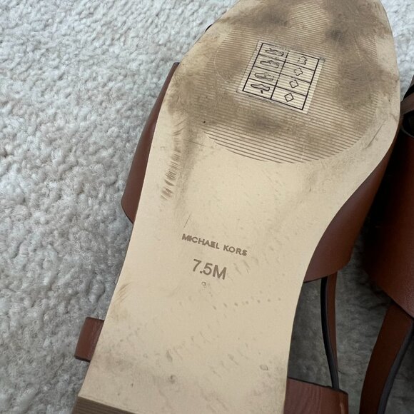 Michael Kors Irene Strappy Woven Leather Slingback Sandals Shoes 7.5 - Picture 7 of 7